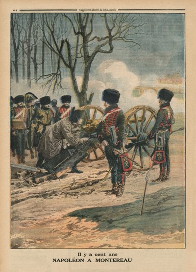 For et århundrede siden, Napoleon i Montereau den 18. februar 1814, bagsideillustration fra 